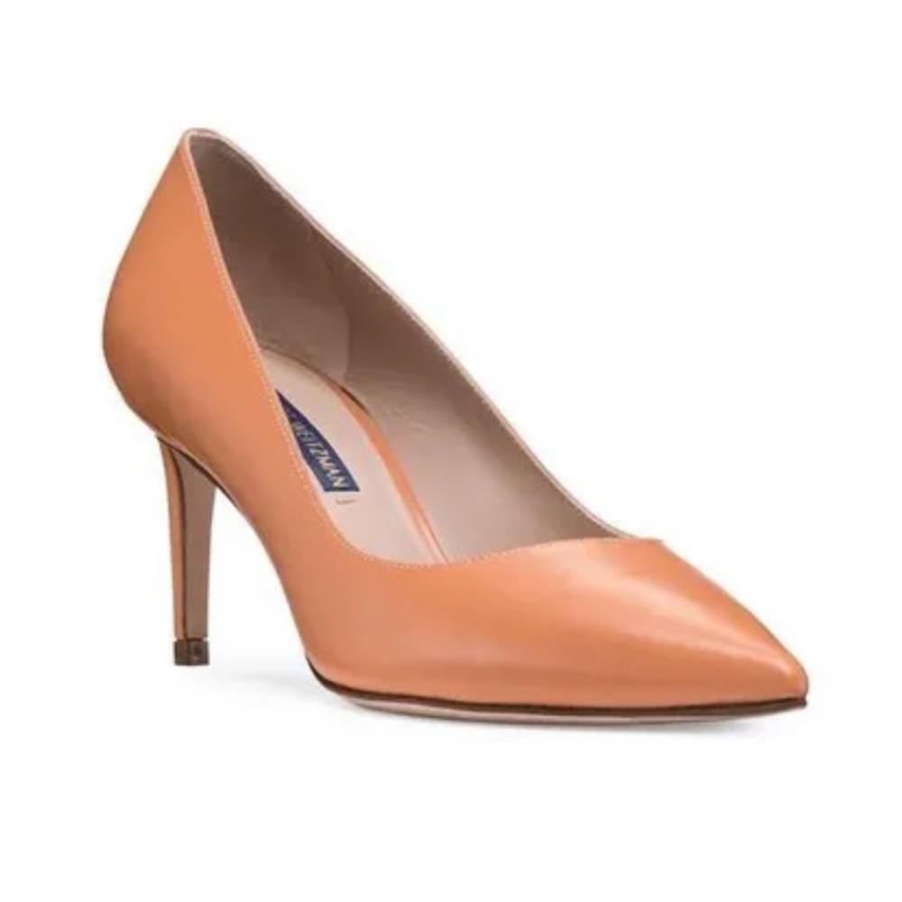 Stuart Weitzman Leigh 70 St. Tropez tan pumps